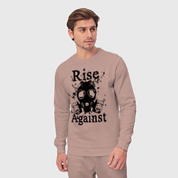 Костюм хлопковый мужской Rise Against rock, цвет: пыльно-розовый — фото 2