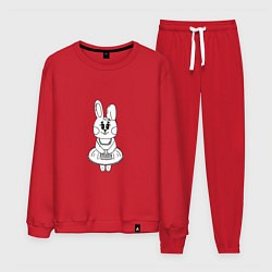 Костюм хлопковый мужской Bunny - Girl, цвет: красный