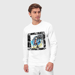 Костюм хлопковый мужской Джон Сильвер прогуливается вдоль берега, цвет: белый — фото 2