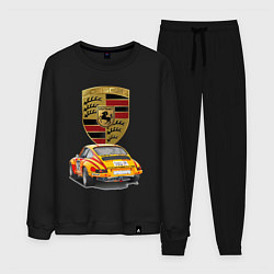 Костюм хлопковый мужской Porsche - Motorsport - racing team, цвет: черный