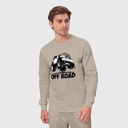Костюм хлопковый мужской Off road - Jeep Chrysler, цвет: миндальный — фото 2