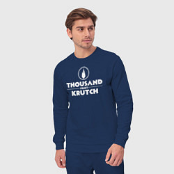 Костюм хлопковый мужской Thousand Foot Krutch белое лого, цвет: тёмно-синий — фото 2