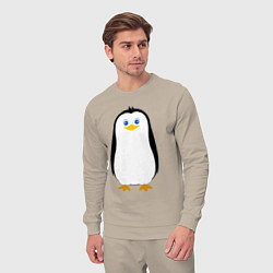 Костюм хлопковый мужской Красивый пингвин, цвет: миндальный — фото 2