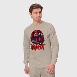 Костюм хлопковый мужской Slipknot rock, цвет: миндальный — фото 2