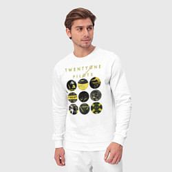 Костюм хлопковый мужской Twenty One Pilots коллаж, цвет: белый — фото 2