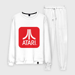 Костюм хлопковый мужской Atari logo, цвет: белый