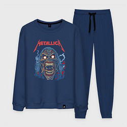 Костюм хлопковый мужской Metallica skull, цвет: тёмно-синий