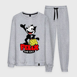 Костюм хлопковый мужской Cat Felix magic bag, цвет: меланж