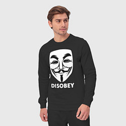 Костюм хлопковый мужской Guy Fawkes - disobey, цвет: черный — фото 2