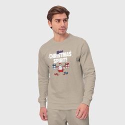 Костюм хлопковый мужской Lift that Christmas spirit, цвет: миндальный — фото 2