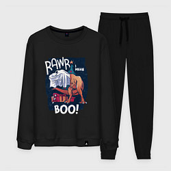 Костюм хлопковый мужской Rawr boo, цвет: черный
