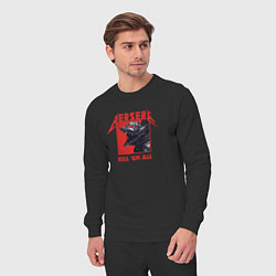 Костюм хлопковый мужской Berserk kill em all, цвет: черный — фото 2