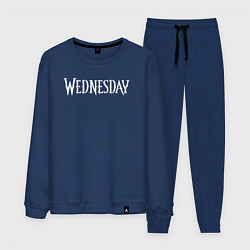 Костюм хлопковый мужской Wednesday Logo, цвет: тёмно-синий