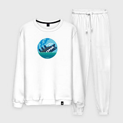 Костюм хлопковый мужской Чуть-чуть герой Варяг, цвет: белый