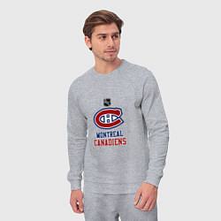 Костюм хлопковый мужской Монреаль Канадиенс - НХЛ, цвет: меланж — фото 2