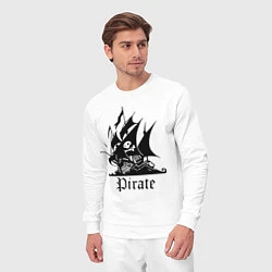 Костюм хлопковый мужской Пират, цвет: белый — фото 2