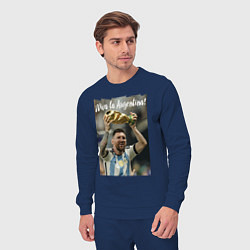 Костюм хлопковый мужской Lionel Messi - world champion - Argentina, цвет: тёмно-синий — фото 2
