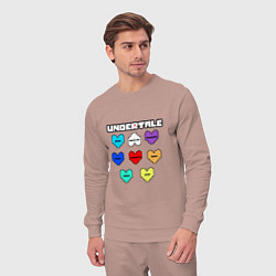 Костюм хлопковый мужской Undertale - души 8 людей, цвет: пыльно-розовый — фото 2