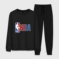 Костюм хлопковый мужской NBA - big logo, цвет: черный