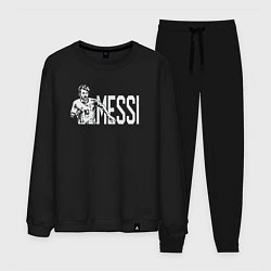 Костюм хлопковый мужской Football Messi, цвет: черный