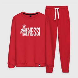 Костюм хлопковый мужской Football Messi, цвет: красный