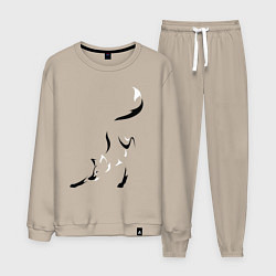 Костюм хлопковый мужской Хитрая лисица, цвет: миндальный