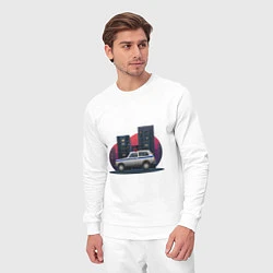 Костюм хлопковый мужской Lada Niva 4x4 Милиция, цвет: белый — фото 2