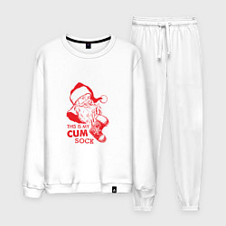 Костюм хлопковый мужской My cum sock, цвет: белый