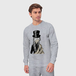Костюм хлопковый мужской Гробовщик, цвет: меланж — фото 2