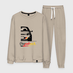 Костюм хлопковый мужской Half vagodroch, цвет: миндальный