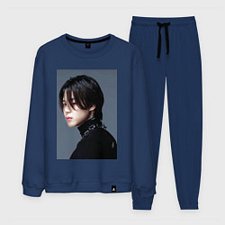 Костюм хлопковый мужской Dark side Jimin, цвет: тёмно-синий
