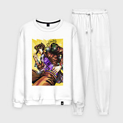 Костюм хлопковый мужской Джотаро Куджо - JoJo Bizarre Adventure, цвет: белый
