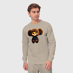 Костюм хлопковый мужской Plush character in latex, цвет: миндальный — фото 2