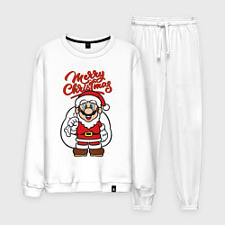Костюм хлопковый мужской Christmas Mario, цвет: белый