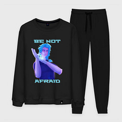 Костюм хлопковый мужской Dottore, Be not Afraid, цвет: черный
