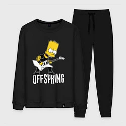 Костюм хлопковый мужской Offspring Барт Симпсон рокер, цвет: черный