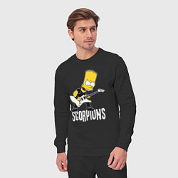 Костюм хлопковый мужской Scorpions Барт Симпсон рокер, цвет: черный — фото 2