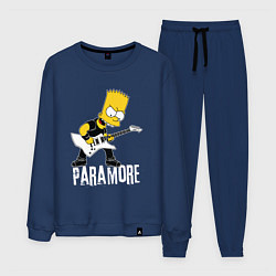 Костюм хлопковый мужской Paramore Барт Симпсон рокер, цвет: тёмно-синий
