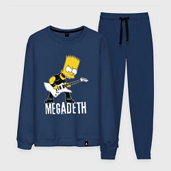 Костюм хлопковый мужской Megadeth Барт Симпсон рокер, цвет: тёмно-синий