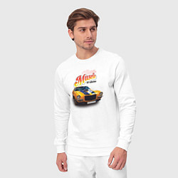 Костюм хлопковый мужской Маслкар Chevrolet Camaro, цвет: белый — фото 2