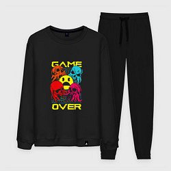 Костюм хлопковый мужской Game over inscription, цвет: черный