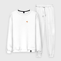 Костюм хлопковый мужской Лого BeamNG drive малый, цвет: белый