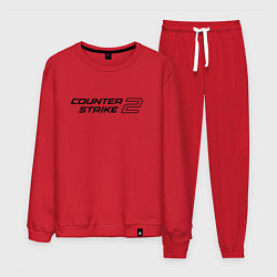 Костюм хлопковый мужской Counter Strike 2, цвет: красный