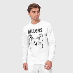 Костюм хлопковый мужской The Killers - rock cat, цвет: белый — фото 2