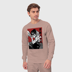 Костюм хлопковый мужской Стальная Бита, цвет: пыльно-розовый — фото 2