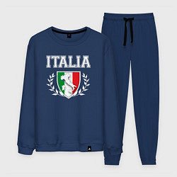 Костюм хлопковый мужской Italy map, цвет: тёмно-синий