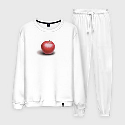 Костюм хлопковый мужской Красное яблоко, цвет: белый