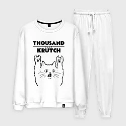 Костюм хлопковый мужской Thousand Foot Krutch - rock cat, цвет: белый