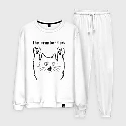 Костюм хлопковый мужской The Cranberries - rock cat, цвет: белый