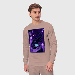 Костюм хлопковый мужской Subnautica подводный монстр, цвет: пыльно-розовый — фото 2